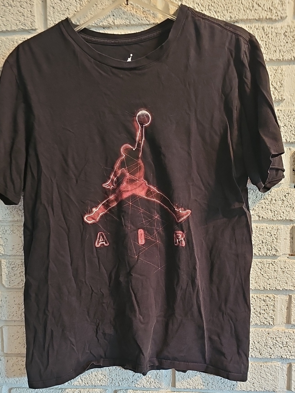 Black Men's Graphic Jordan Air Basketball  T-Shirt